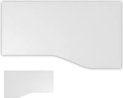 Produktbild von bümö DIY Schreibtischplatte - Nachbildung: Weiß, Größe:  180 x 100 cm