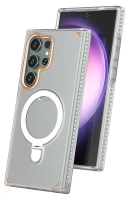 Immagine prodotto di Per Samsung Galaxy S25 Ultra 5G colorato MagSafe anello titolare Custodia trasparente