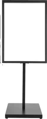Immagine prodotto di Supporto per cartelloni pubblicitari, base regolabile, struttura in ferro resistente, nero