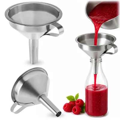 Produktbild von KADAX Edelstahltrichter ø 9,5 cm, Trichter aus Edelstahl, Küchentrichter Kleiner Einfülltrichter zum sauberen Befüllen von Flaschen, Metalltrichter