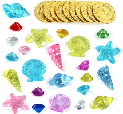 Imagen del producto de Juego de juguetes para piscina, de 34 piezas, de colores variados, con motivos oceánicos, ideal para juegos en la piscina