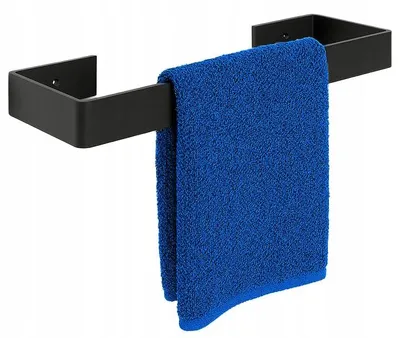 Produktbild von Loft Handtuchhalter Wandmontage Schwarz Metall 40 cm