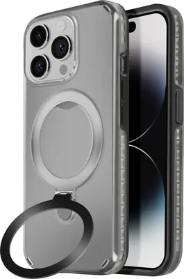 Produktbild von Avizar, MagSafe Hülle für Apple iPhone 14 Pro Stoßfest mit Klappständer, Schwarz