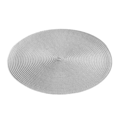 Produktbild von Tischset Platzdeckchen Ø 35 cm rund silber Untersetzer Platzset abwaschbar