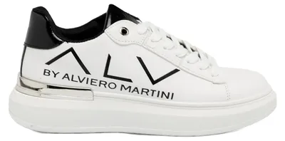 Zdjęcie produktu dla Alviero Martini Damskie Sneakers Białe i Czarne, Platforma, Sznurowane