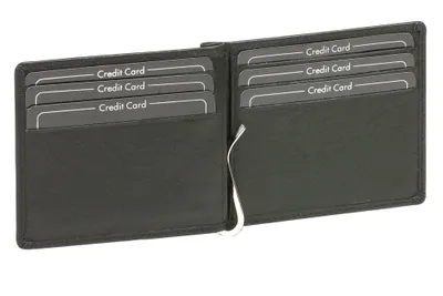 Produktbild von LEAS Dollar Clip Geldscheinklammer Geldklammer Money Clip ohne Kleingeldfach Echt-Leder, schwarz Special Edition