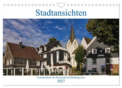 Zdjęcie produktu dla Widoki miasta, Gummersbach (kalendarz ścienny 2027, format DIN A4, układ poziomy), kalendarz miesięczny CALVENDO