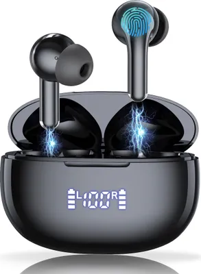 Produktbild von Bluetooth Kopfhörer, Kopfhörer Kabellos Bluetooth 5.3 Sport In Ear Kopfhörer mit 4 Mikrofon,40 std Spielzeit,LED-Anzeige,Hi-Fi Stereo IP7 Wasserdicht