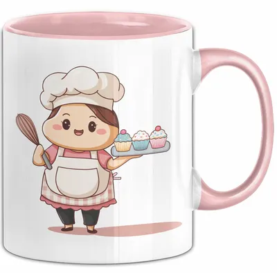 Produktbild von Bäcker Tasse Geschenk Lustige Geschenkidee Spruch Für Gebäck Liebhaber (Rosa)