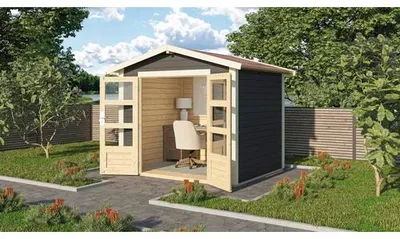 Produktbild von Gartenhaus Karibu Salem 3 270 x 234 cm terragrau