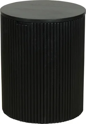 Produktbild von byLIVING Beistelltisch OWEN / Tischplatte und Gestell in schwarz / Couchtisch / Sofatisch / Maße: D 40, H 50 cm