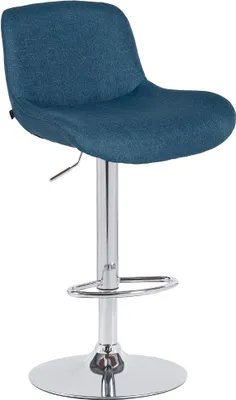 Produktbild von Barhocker Solon Chrom Stoff - blau