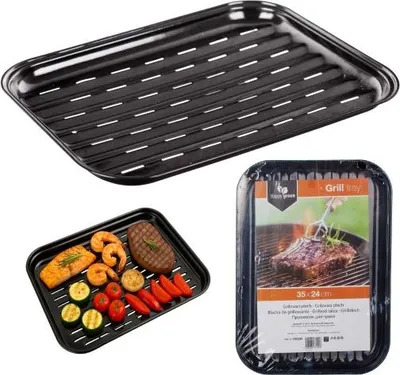Zdjęcie produktu dla Tacka emaliowana do grillowania pieczenia