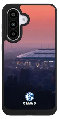 Produktbild von NIVOCASE Handyhülle für Samsung Galaxy A56 5G  Hülle NIVOpure Case Schwarz FC Schalke 04 Offizielles Lizenzprodukt Stadion