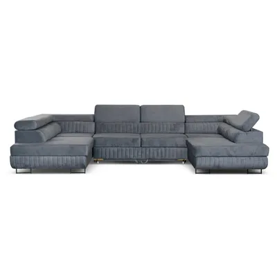 Produktbild von U-Form Ecksofa Magnum U Grau mit Schlaffunktion und 2 Bettkästen
