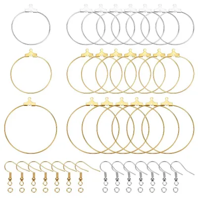 130-teiliges Ohrring-Bastelset mit Creolen, Haken & Ringen