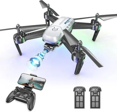 Immagine prodotto di Piccolo quadricottero FPV con videocamera 1080p - Bianco - 2 batterie - per bambini - Autonomia di volo 20-28 minuti