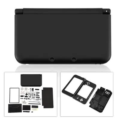 Image de Boîtier complet, couvercle de boîtier, shell, pièces de réparation, kit de remplacement complet pour Nintendo 3DS XL, noir