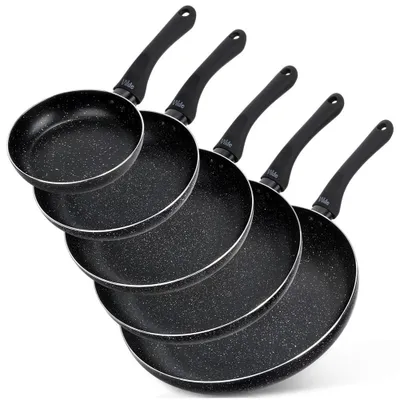 Immagine prodotto di Vilde | Padelle 5 pz. - Ø 16/20/24/28/32 cm - Alluminio - Antiaderenti - Induzione - SIMPLE HOME