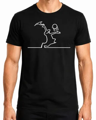 Imagen del producto de Camiseta para hombre, diseño "Linea Balum Volleyball Strichmännchen" de Osvaldo Cavandoli, color , talla S