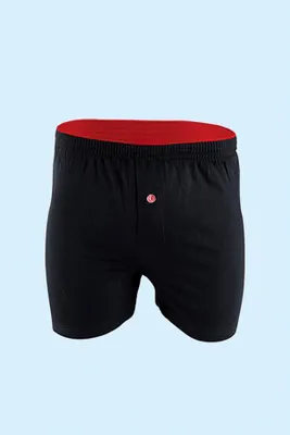 Produktbild von 6er Pack Herren Boxershorts Handtuch um die Hüfte mit Knöpfen Schwarz M Unterhosen Baumwolle K-56
