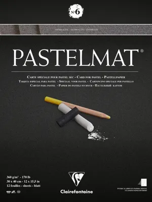 Obrázok produktu pre Clairefontaine Pastelmat Glued Pad N6 Skicár 12 30 x 40 cm 360 g