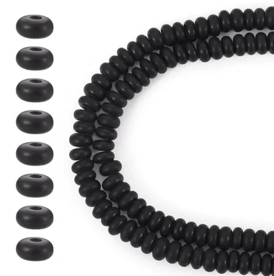 Image de Perles en résine noire mate, 4 mm, 167 pièces, pour la fabrication de bijoux