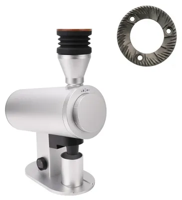 Image de ROASTLY DF83V (meule conique DLC), moulin à café électrique Gen 3 III V3, modèle "White Label" renommé, pour une dose unique, avec une rétention quasi nulle (argent)