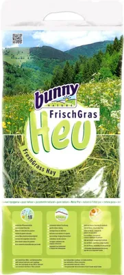 Produktbild von Bunny Nature FrischGras Heu NATUR PUR, Heu, 750 g, Zwergkaninchen, 12%, 23%, Heu