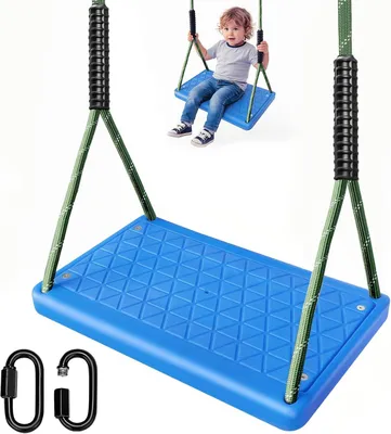 Zdjęcie produktu dla Huśtawka, niebieska, do ogrodu i na plac zabaw, 1,3 m do 2 m, do 150 kg