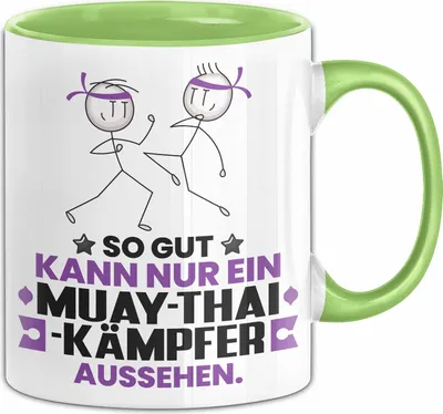 Produktbild von Muay-Thai-Kämpfer Geschenk Tasse So Gut Kann Nur Ein Muay-Thai-Kämpfer Aussehen Geschenkidee Kaffee-Becher (Grün)