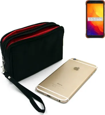 Produktbild von K-S-Trade Schutz Hülle Handy Hülle kompatibel mit Blackview BV4900S Gürteltasche Travelbag Handytasche mit Zusatzfächern, schwarz