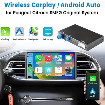 Obrázok produktu pre Bezdrôtová súprava na vylepšenie CarPlay a Android Auto pre systémy Peugeot, Citroen, DS MRN MEG