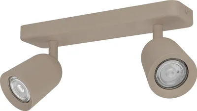 Produktbild von EGLO Deckenlampe 2-flammig Camaldoli, Deckenstrahler mit flexiblen 3 Strahlern, Spot Deckenleuchte aus Stahl in Sandfarben, GU10 Fassung