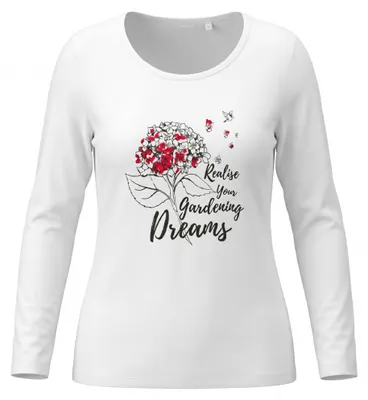 Produktbild von Gardena Damen Longsleeve Langarmshirt Rundhals lockere Passform Weiß Gr. M