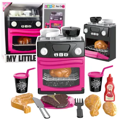 Produktbild von Spielküche mit Backofen, Lebensmitteln, Lichtern und Geräuschen, in Rosa