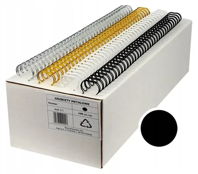 Produktbild von Argo Drahtbinderücken schwarz 9,5 mm 100 Stück