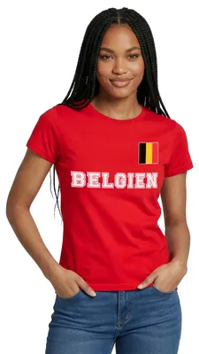 Produktbild von Spreadshirt Belgien Trikot | Belgien Fußball Frauen T-Shirt, S, Rot