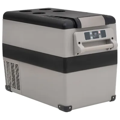 Produktbild von Kühlbox mit Tragegriff Grau 55L PP & PE