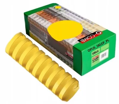 Produktbild von Opus Gelbe Bindegrücken, 10 mm, für bis zu 65 Blatt