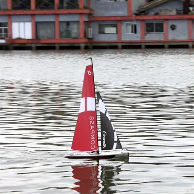 Produktbild von RC Segelboot mit 2,4 GHz RC Motor in Rot, Volantexrc 791-1 Vormontiertes Ferngesteuertes Segelboot, ohne Batterie