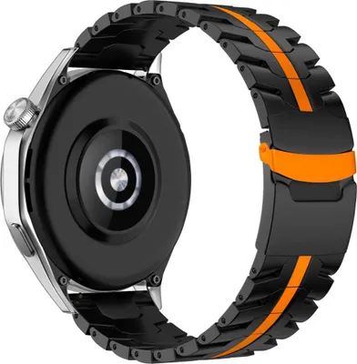 INF Premium Titan Metallarmband für Huawei Watch 4 Pro GT5 Watch 3 Pro 20/22mm Schwarz 20 mm