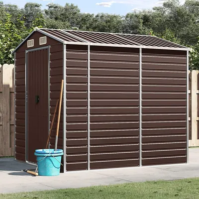 Produktbild von vidaXL Gartenhaus Braun 191 x 215 x 198 cm Verzinkter Stahl
