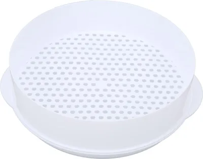 Imagen del producto de Vaporeras para microondas con tapa transparente, resistentes a la deformación, con asa y tapa, ideales para la cocina del hogar, de tamaño mediano y con doble capa