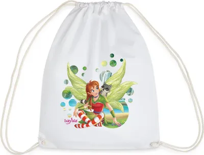 Produktbild von Spreadshirt Schleich Bayala Elfe Marween & Piuh Turnbeutel, One size, Weiß