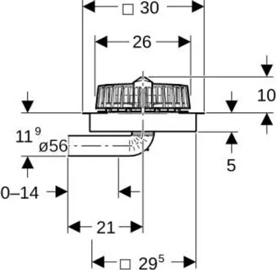 Produktbild von Geberit 359117001 Pluvia Dachwassereinl. mit Bef.-Fl.