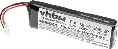Produktbild von vhbw Akku Ersatz für JBL MLP912995-2P für Lautsprecher Boxen Speaker (6000 mAh, 3,7 V, Li-Polymer)