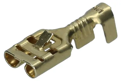 Produktbild von 100 Stück Cembre Flachsteckhülse unisoliert mit Rastnase 6,3 0,8/1-2,5mm² I Industriequalität vom deutschen Händler
