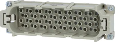 Image de HARTING Han 64D insert mâle (M) connecteur à sertir, 64 pôles + PE 250 V, 10 A - 1 pièce
