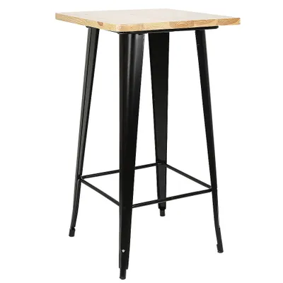 Image de Table haute 110x60x60cm table de bistrot table de jardin style industriel
